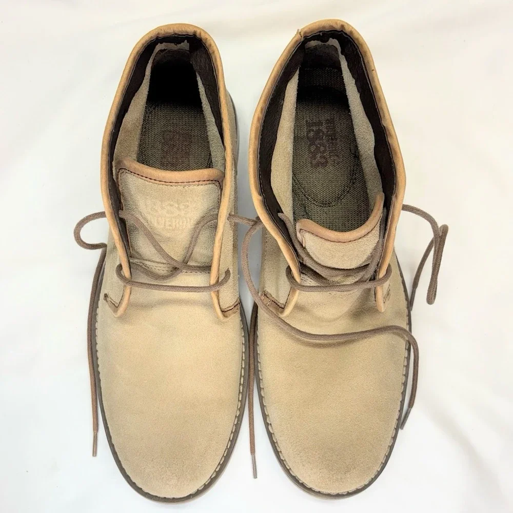 Wolverine 1883 Chukka Boots Mens Size 7.5 Beige Light Brown Suede‎ Leather